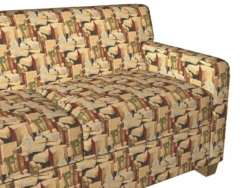 1008 Library fabric upholstered on furniture scene