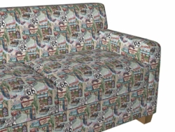 1011 Route 66 fabric upholstered on furniture scene