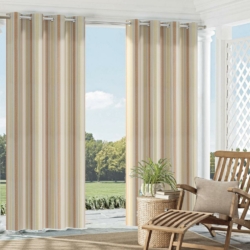 1291 Birch drapery fabric on window treatments
