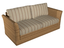 1291 Birch fabric upholstered on furniture scene