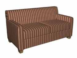 1368 Rosewood Stripe fabric upholstered on furniture scene