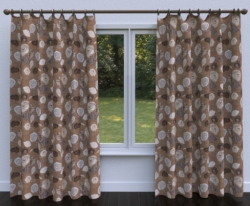 1373 Nutmeg Bloom drapery fabric on window treatments