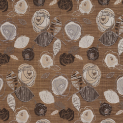 1373 Nutmeg Bloom upholstery fabric by the yard full size image