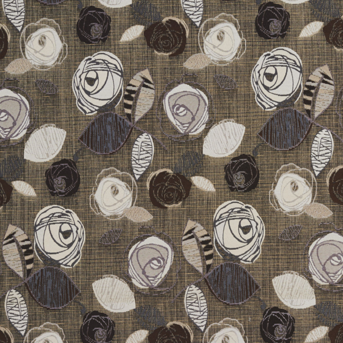 1380 Teak Bloom upholstery fabric by the yard full size image