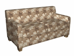 1391 Latte Leaf fabric upholstered on furniture scene