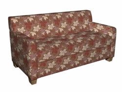 1392 Rosewood Leaf fabric upholstered on furniture scene