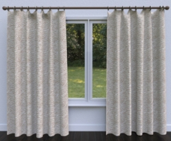 1590 Zebra/Taupe drapery fabric on window treatments