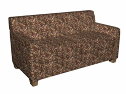 1951 Aztec fabric upholstered on furniture scene