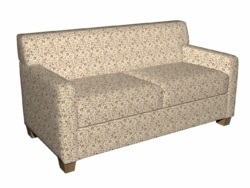 1960 Blossom fabric upholstered on furniture scene
