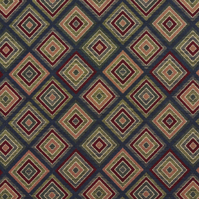 1967 Navy Diamond upholstery fabric by the yard full size image