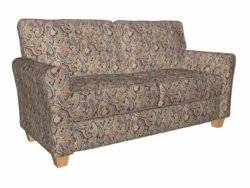 1969 Merlot Paisley fabric upholstered on furniture scene