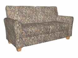 1971 Navy Paisley fabric upholstered on furniture scene