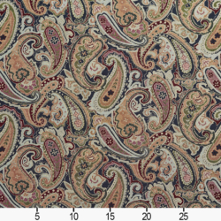 Image of 1971 Navy Paisley showing scale of fabric