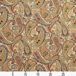 Image of 1972 Ecru Paisley showing scale of fabric