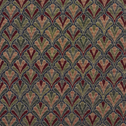 1975 Navy Fan upholstery fabric by the yard full size image