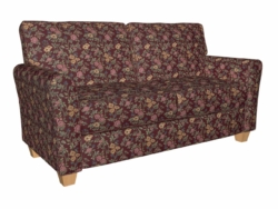 1977 Merlot Bouquet fabric upholstered on furniture scene