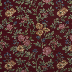 1977 Merlot Bouquet upholstery fabric by the yard full size image