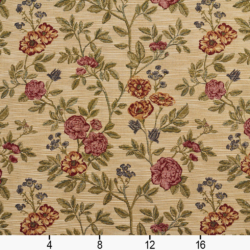 Image of 1980 Ecru Bouquet showing scale of fabric