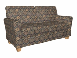 1983 Navy Heirloom fabric upholstered on furniture scene