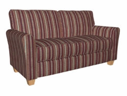 1985 Merlot Stripe fabric upholstered on furniture scene