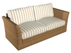 2484 Sand Canopy fabric upholstered on furniture scene