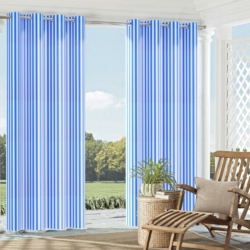 2485 Coastal Canopy drapery fabric on window treatments