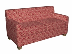 2607 Crimson/Garden fabric upholstered on furniture scene