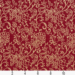 Image of 2607 Crimson/Garden showing scale of fabric