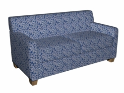 2618 Wedgewood/Leaf fabric upholstered on furniture scene