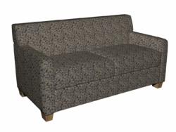 2624 Onyx/Leaf fabric upholstered on furniture scene