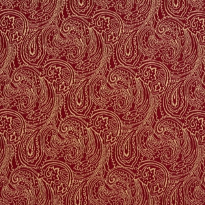 2634 Crimson/Paisley upholstery fabric by the yard full size image