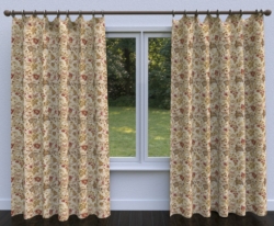3660 Florence drapery fabric on window treatments