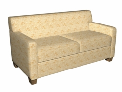 4121 Gold fabric upholstered on furniture scene