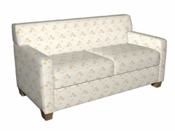 4123 Coral fabric upholstered on furniture scene