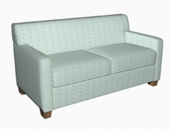 4124 Capri Stripe fabric upholstered on furniture scene