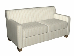 4125 Rose Stripe fabric upholstered on furniture scene