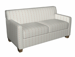 4127 Coral Stripe fabric upholstered on furniture scene