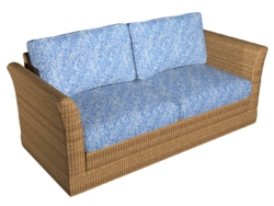 4607 Lapis fabric upholstered on furniture scene