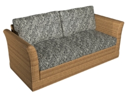 4609 Ebony fabric upholstered on furniture scene