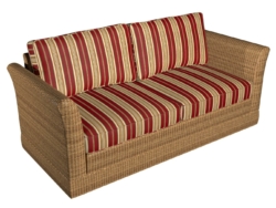 4629 Pompeii fabric upholstered on furniture scene