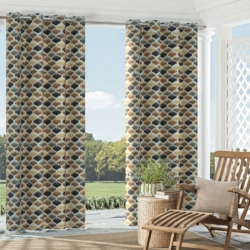 4632 Driftwood drapery fabric on window treatments