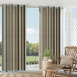 4633 Driftwood Stripe drapery fabric on window treatments