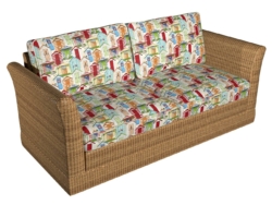 4644 Beach fabric upholstered on furniture scene