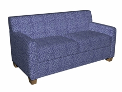 5204 Sapphire fabric upholstered on furniture scene