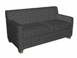 5212 Charcoal fabric upholstered on furniture scene