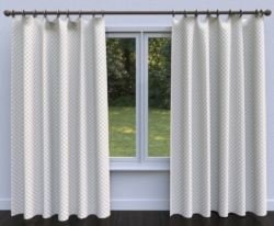 5610 Ivory/Classic drapery fabric on window treatments
