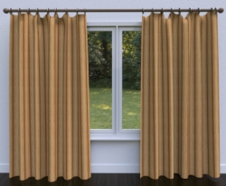 5625 Cashew/Regal drapery fabric on window treatments