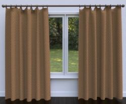5638 Toffee/Trellis drapery fabric on window treatments