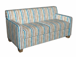 5750 Lagoon Stripe fabric upholstered on furniture scene