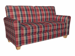 5801 Port Plaid fabric upholstered on furniture scene